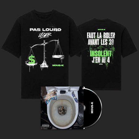Pack T-shirt Mous-K pas lourd insolent + CD