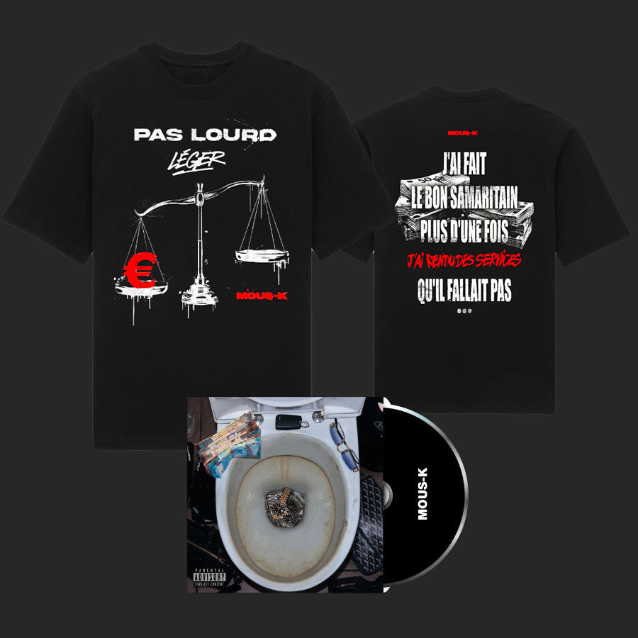 Pack T-shirt Mous-K Pas lourd Bon Samaritain + CD : le coffret incontournable
